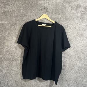 Madewell Womens 2XL Black Cotton T-Shirt Short Sleeve Basic Crew Neck Casual Top